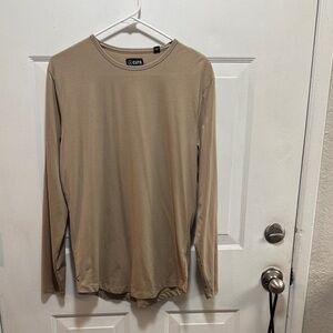 Cuts Men's Beige Long Sleeve Shirt